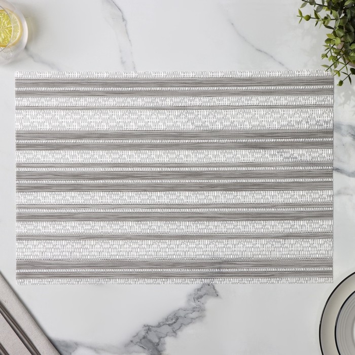 Салфетка сервировочная на стол Доляна &laquo;Мия&raquo;, 45&times;30 см, цвет серый