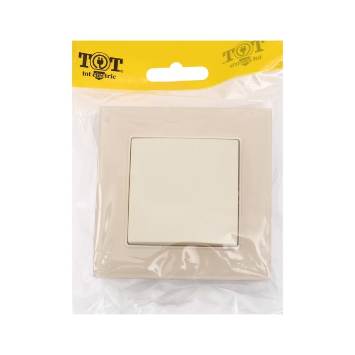 Выключатель проходной TOT Matte Glass, 10 А, 1 кл., скрытый, стекло, бежевый Выключатель проходной TOT Matte Glass, 10 А, 1 кл., скрытый, стекло, бежевый