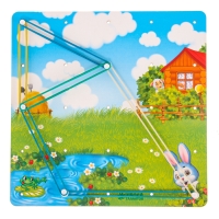 Настольная игра. Геоборд с доп. элементами &laquo;Полянка&raquo; 20х20 см