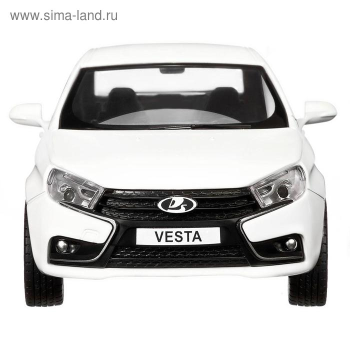 Машина металлическая &laquo;Lada Vesta седан&raquo; 1:24, цвет белый, открываются двери, капот, багаж, световые и звуковые эффекты
