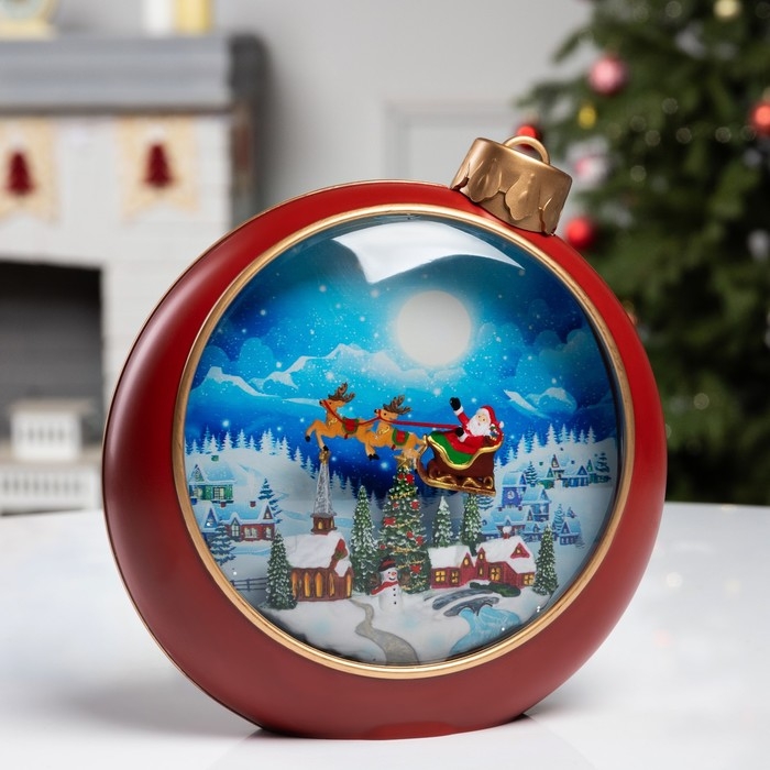 Фигура светодиодная &laquo;Ночные огни&raquo;, 20.9х21.3х8.5 см, музыка, батарейки ААх3 (не в комплекте), USB, свечение тёплое белое