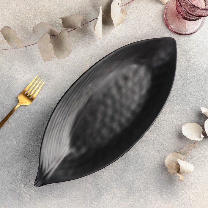 Блюдо &laquo;Чёрный Восток&raquo;, 37&times;15,5&times;3,8 см, цвет чёрный