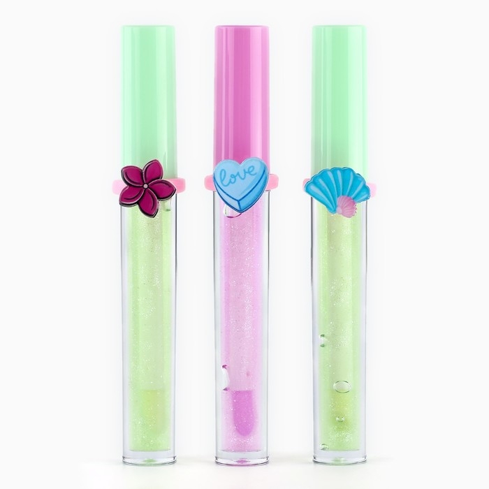 Детский блеск для губ &laquo;Морская принцесса&raquo; с колечком, 8 мл, МИКС