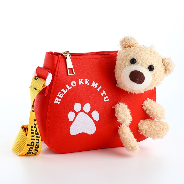 Сумка детская для девочки на молнии «Выбражулька», цвет красный Сумка детская для девочки на молнии «Выбражулька», цвет красный