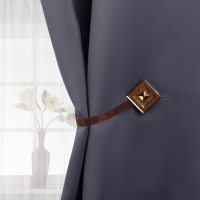 Подхват для штор &laquo;Блестящий квадрат&raquo;, 4 &times; 4 см, цвет коричневый