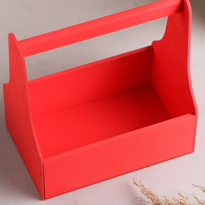 Кашпо деревянное 20×12.5×20 см Стелла Моно, с ручкой, розовый Дарим Красиво Кашпо деревянное 20×12.5×20 см Стелла Моно, с ручкой, розовый Дарим Красиво