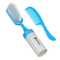 Набор расчесок с погремушкой &laquo;Малыш&raquo;, 2 шт., цвет голубой, рисунок МИКС