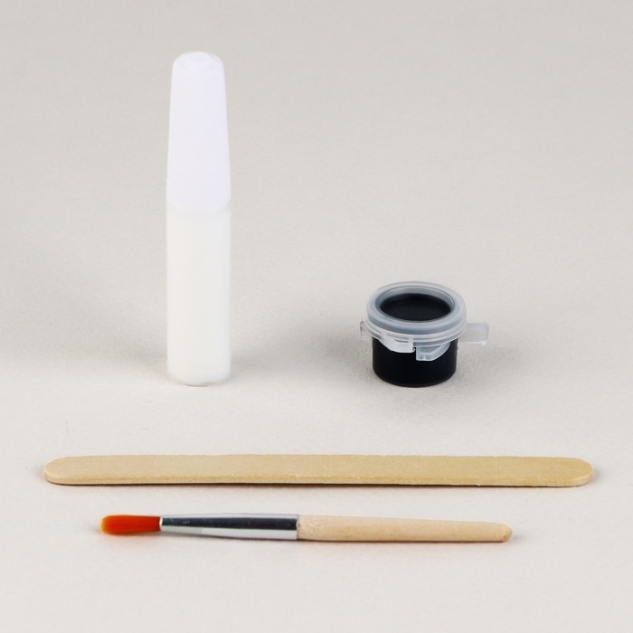 Фигурка гипсовая под раскраску своими руками &laquo;Полигональный гипсовый мишка&raquo;, 7 х 6 см, набор для создания