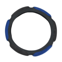 Оплетка на руль TORSO, велюр, размер 38 см, чёрно-синий Оплетка на руль TORSO, велюр, размер 38 см, чёрно-синий