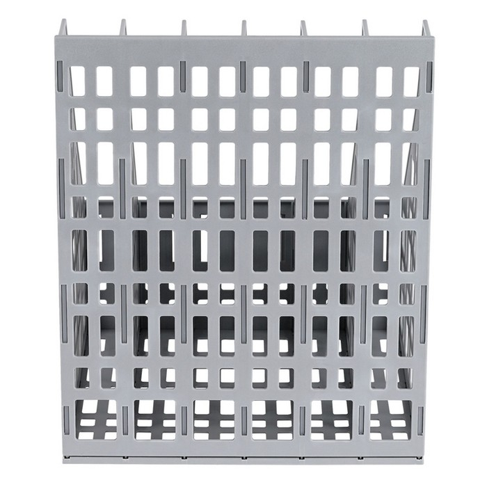 Лоток для бумаг cборный, вертикальный, 6 отделений, серый