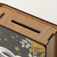 Новогодняя копилка-шкатулка "Загадай желание" 14х12х5 см Новогодняя копилка-шкатулка "Загадай желание" 14х12х5 см