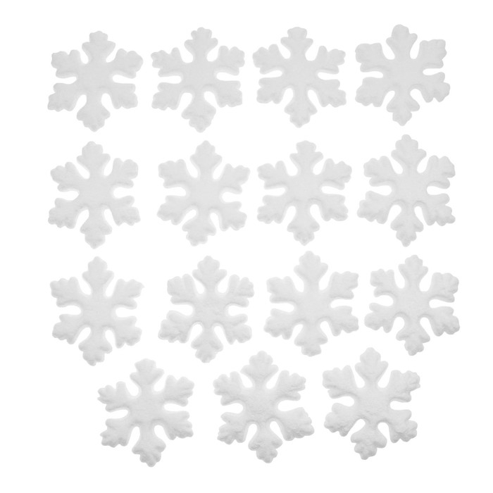 Новый год! Основа для творчества и декорирования &laquo;Снежинка&raquo;, набор 15 шт., размер 1 шт. &mdash; 7,2 &times; 2,8 см