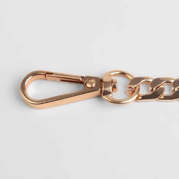 Цепочка для сумки, с карабинами, железная, 12,5 × 7,5 мм, 60 см, цвет золотой Цепочка для сумки, с карабинами, железная, 12,5 × 7,5 мм, 60 см, цвет золотой