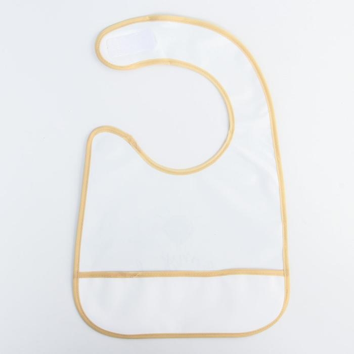 Нагрудник для кормления &laquo;My diamond&raquo; непромокаемый на липучке, с карманом