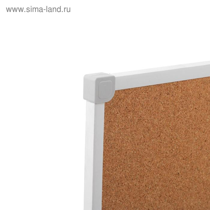 Доска пробковая 60х90 см, Calligrata, в ПВХ рамке белого цвета Доска пробковая 60х90 см, Calligrata, в ПВХ рамке белого цвета