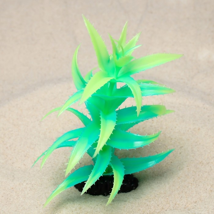 Растение искусственное аквариумное, светящееся, 20 см, зелёное Растение искусственное аквариумное, светящееся, 20 см, зелёное