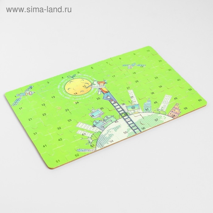 Пазл по цифрам &laquo;Динозавры&raquo;, 60 шт., 8х12,5х4 см