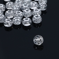 Бусина из акрила &laquo;Смайл&raquo;, 0,9&times;0,4 см, (набор 10 г), цвет серебристый