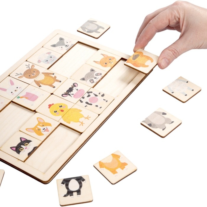 Пазлы из дерева &laquo;Половинки. Животные&raquo;