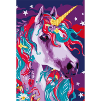 Алмазная мозаика с частичным заполнением на подрамнике «Единорог», 50 x 60 см Алмазная мозаика с частичным заполнением на подрамнике «Единорог», 50 x 60 см