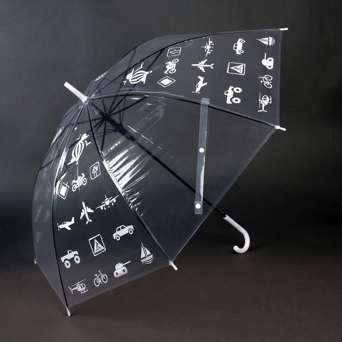 Зонт детский &laquo;Путешествуй&raquo;&lrm; прозрачный, d=90см