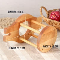 Столик-поднос для вина на 2 персоны Adelica, 25&times;15&times;1,8 см, берёза