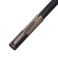 Ручка подарочная шариковая в кожзам футляре поворотная ПБ корпус черный/бронза