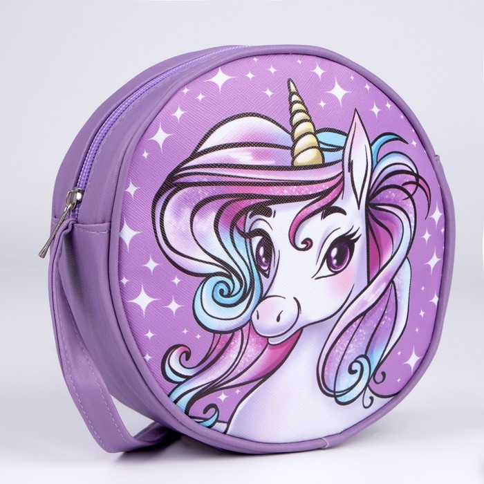 Сумка детская для девочки &laquo;Единорог&raquo;, круглой формы