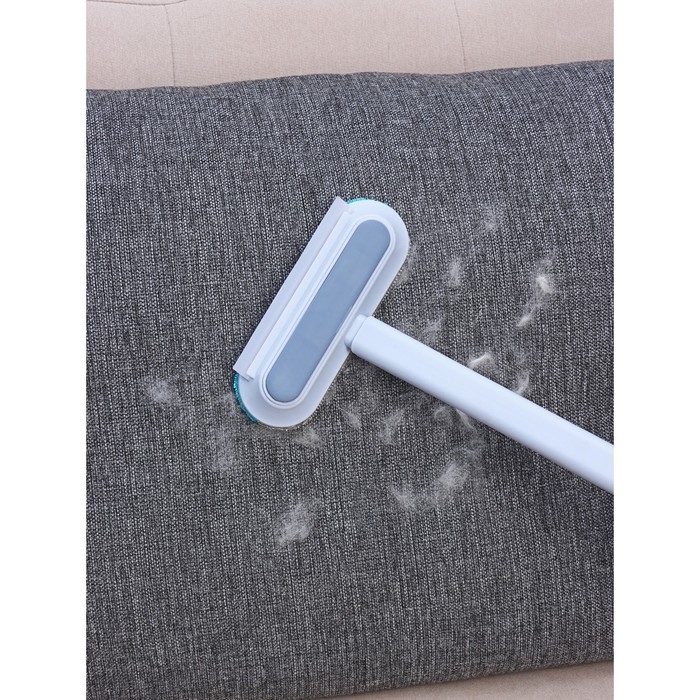 Щётка для окон Raccoon, длина 44 см, велюровая насадка 18,2&times;6,5 см, щётка для одежды 18,2&times;2 см, пластиковая щётка 2&times;14,5 см, силиконовый сгон 18,2 см