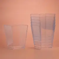 Форма пластиковая одноразовая для фуршета &laquo;Квадрат&raquo;, 150 мл, прозрачная