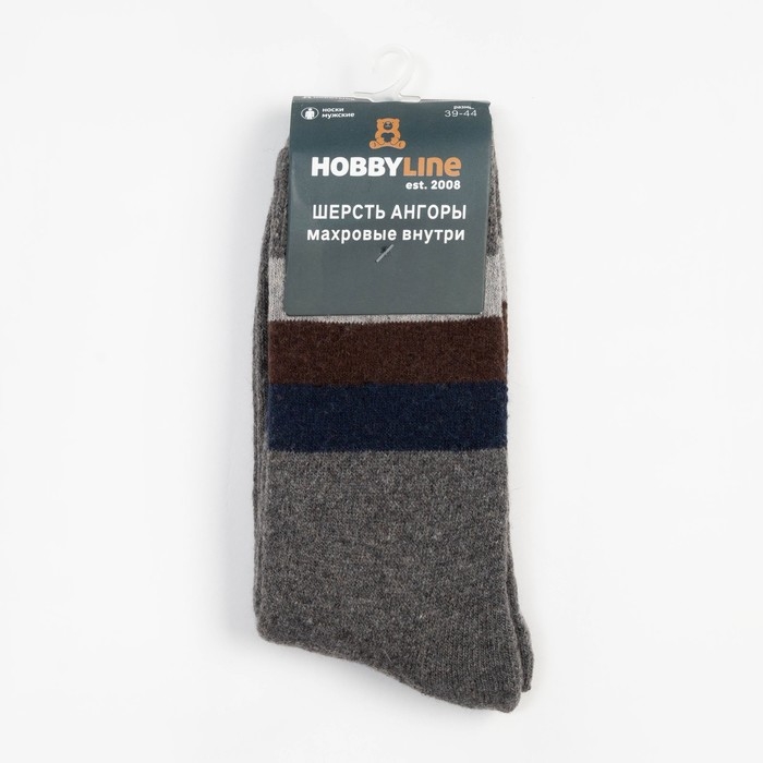 Носки мужские махровые, цвет тёмно-серый, размер 39-44 Носки мужские махровые, цвет тёмно-серый, размер 39-44