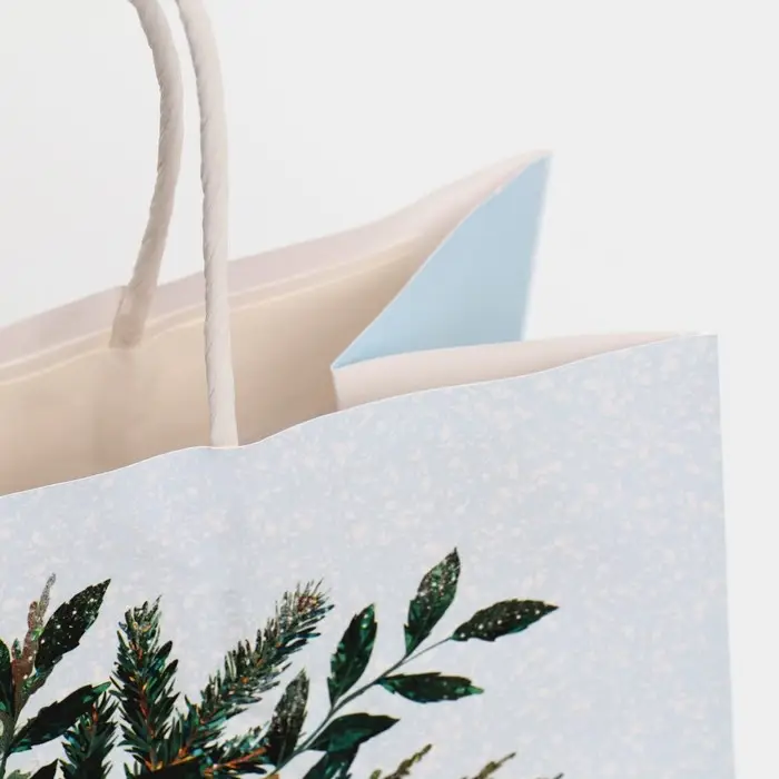 Пакет подарочный крафтовый &laquo;Рябина&raquo;, 25 х 22 х 12 см