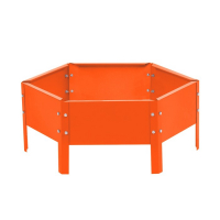 Клумба оцинкованная, d = 60 см, h = 15 см, оранжевая, Greengo
