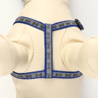 Комплект светоотражающий "Косточки",поводок 1 х 120 см,(ОШ 28-36 см,ОГ 28-36 см) синий