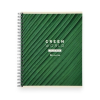 Тетрадь А5, 96 листов на спирали &laquo;Green World&raquo; уф лак