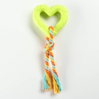 Игрушка "Сердечко с канатом", 7 см, жёлтое