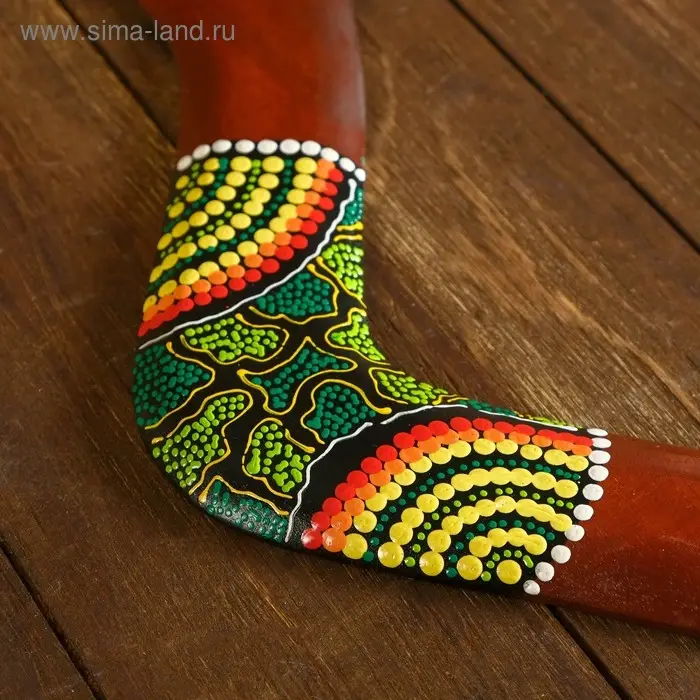 Сувенир &laquo;Бумеранг с точечной росписью&raquo;, 40&times;7&times;1 см, МИКС