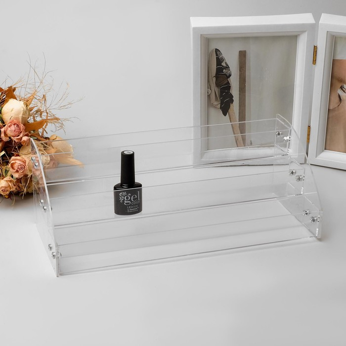 Подставка под лаки 3 этажа, 31&times;10,3&times;12,8 см, оргстекло 2 мм