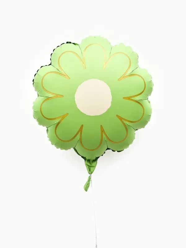 Воздушный шар фольгированный 21" "Ромашка" золотые лепестки, цвет мятный сатин, набор 5 штук   10936