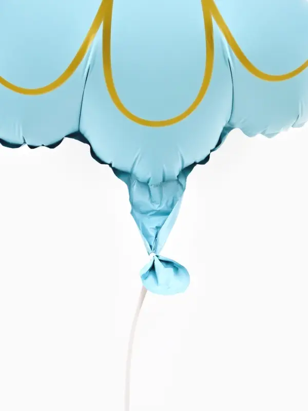 Воздушный шар фольгированный 21" "Ромашка" золотые лепестки, цвет  голубой сатин, набор 5 штук   109