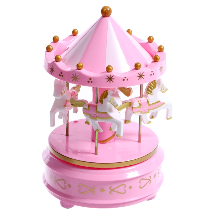Заводная музыкальная игрушка «Карусель», цвета МИКС Заводная музыкальная игрушка «Карусель», цвета МИКС