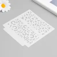 Трафарет фоновый пластик "Геометрия. Абстракция" 13х13 см