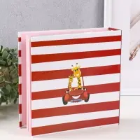 Фотоальбом 200 фото 10X15cм, "Жирафы на машине", бум.карм.цвет.с мемо, клеевой пер-т