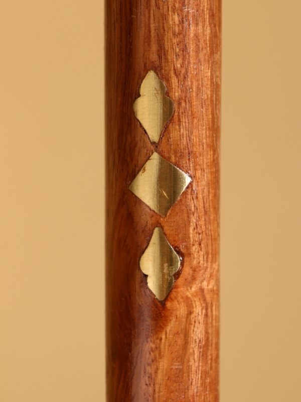 Трость деревянная, шишам, латунь 94 см