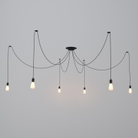 Светильник "Паук" черный 6x40Вт E27 черный BayerLux