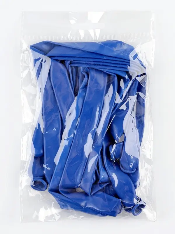 Воздушные шары для моделирования 125 см, d=7.5 см, 10 шт., синие