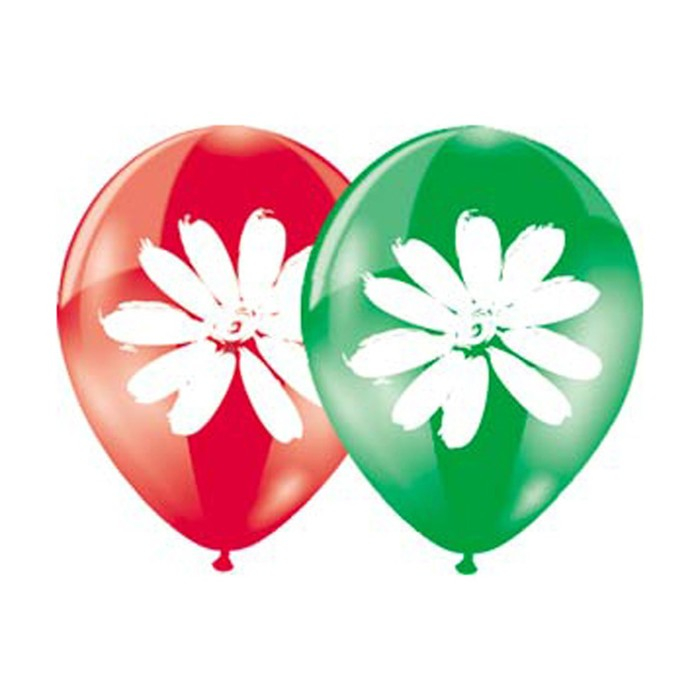 Шар латексный 12" &laquo;Ромашки&raquo;, набор 50 шт., цвета МИКС