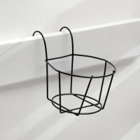 Подвес для кашпо «Корзина», 18 × 10,5 см, чёрный Подвес для кашпо «Корзина», 18 × 10,5 см, чёрный