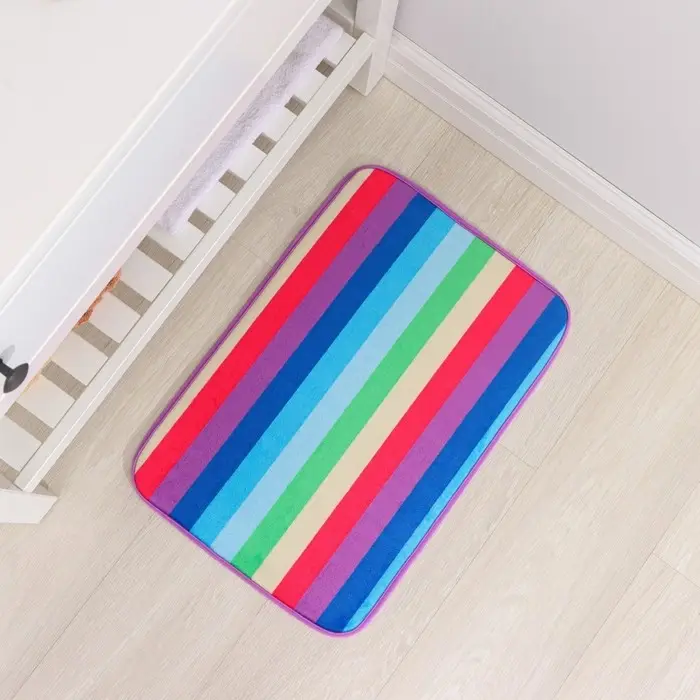 Коврик для ванной и туалета Доляна &laquo;Радужная волна&raquo;, 40&times;59 см