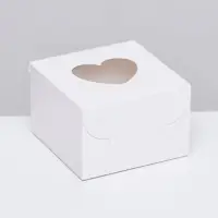Коробка сборная, белая, 10&times;10&times;6.5 см